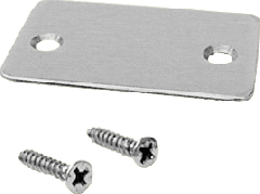 CRL Brushed Stainless End Cap with Screws for Shallow U-Channel