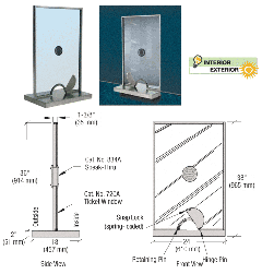 CRL Satin Anodized Ticket Window Unit