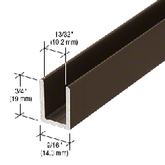 CRL Oil Rubbed Bronze  3/8" Fixed Panel Shower Door Deep U-Channel - 95"