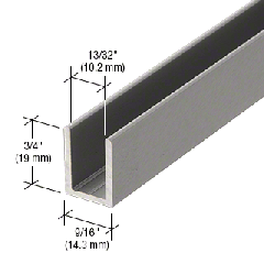 CRL Brushed Anodized 3/8" Fixed Panel Shower Door Deep U-Channel - 95"