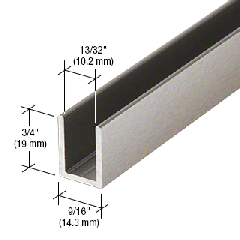 CRL Brushed Nickel 3/8" Fixed Panel Shower Door Deep U-Channel - 95"