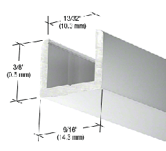 CRL Regular U-Channel for 3/8" Glass - 95"