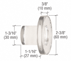 CRL UV Bond Solid Glass Door Knob