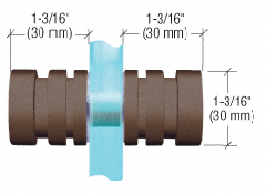 CRL Oil Rubbed Bronze Contemporary Style Back-to-Back Shower Door Knobs