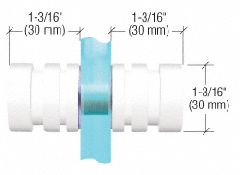 CRL White Contemporary Style Back-to-Back Shower Door Knobs