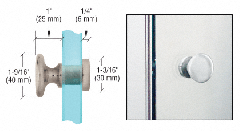 CRL Polished Nickel Traditional Style Single-Sided Door Knob