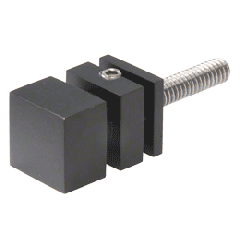 CRL Matte Black Square Single-Sided Knob