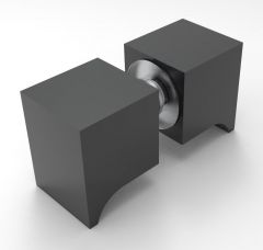 CRL Back to Back Style Mini Knob, 26 x 26 x 21 mm, matte black