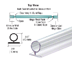 CRL Translucent Vinyl Bulb Seal 3/8" Gap