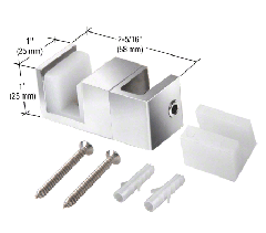 CRL Polished Stainless Steel Replacement Door Guide for Fixed Panel Attachment