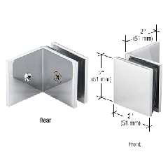 CRL Winkel, 90° Glas-Wand, 6 - 8 mm, Chrom