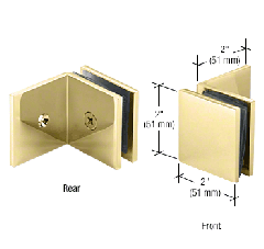 CRL Winkel, 90° Glas-Wand, 8 - 12 mm  mm, Messing