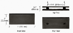 CRL Verbinder, Glas-Glas 180°, 8 - 12 mm, Chrom