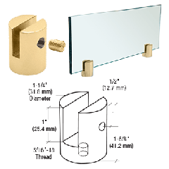 CRL Brass Slot Mount Standoff for 1/2" Panels