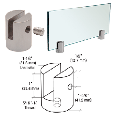 CRL Brushed Stainless Slot Mount Standoff for 1/2" Panels