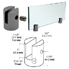 CRL Gun Metal Slot Mount Standoff for 1/2" Panels