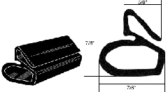 CRL Door Weatherstrip - Chevy Trucks 1960-1966 - 7/8" Bulb Size