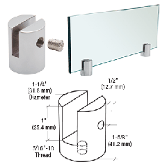 CRL Chrome Slot Mount Standoff for 3/8" Panels