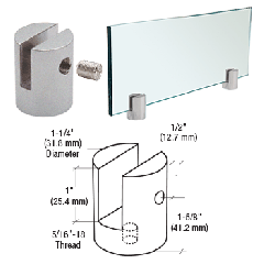 CRL Satin Chrome Slot Mount Standoff for 3/8" Panels