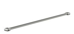 CRL 25 x 10 mm brushed nickel support bar set, glass-wall mount for 8 mm glass, 1200 mm