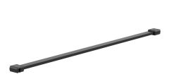 CRL 25 x 10 mm matte black support bar set, glass-wall mount for 8 mm glass, 1200 mm