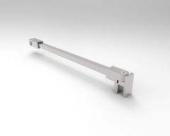 CRL square support bar set, 12 x 12 MM, 1200 MM, glass-wall mount, 8 - 10 mm, chrome 