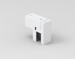 CRL Matte White Swiveling U-Bracket for 8 - 10 mm Glass, 12 x 12 mm