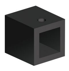 CRL Matte Black Wall Mount Bracket for Square Bar 12 x 12 mm