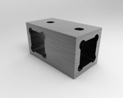 CRL Brushed Gun Metal 'T' Junction Bracket for Square Bar