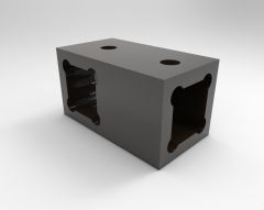 CRL Gun Metal 'T' Junction Bracket for Square Bar