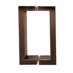 CRL Oil Rubbed Bronze 8" x 8" SQ Series Square Tubing Back-to-Back Pull Handles