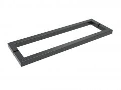 CRL SLIM ELEGANCE Series Square Back-to-Back Pull Handles 15 x 15 mm, CC 500 mm, Length 515 mm, matte black