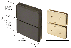 CRL Oil Rubbed Bronze Senior Prima 02 Series Glass-to-Glass Mount Hinge