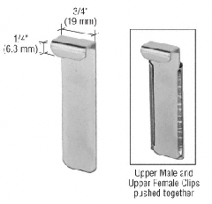 CRL Nickel Plated Bishop Upper Mirror Clip - Male