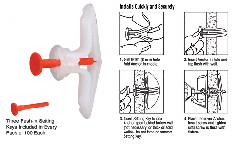 CRL Toggler® Hollow-Wall Anchors for 3/8" to 1/2"