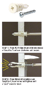 CRL Toggler® SnapSkru® Self-Drilling Drywall Regular Anchors with Screws