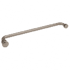 CRL Brushed Nickel 18" Towel Bar with Traditional Knob