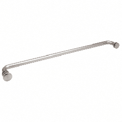 CRL Polished Chrome 24" Towel Bar with Traditional Knob