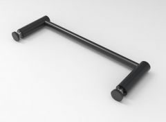 CRL Slim-Line Towel Bar, Round ø 12 mm, 1000 mm, Cap/Cap, matte black