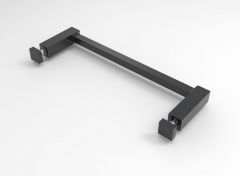 CRL Slim-Line Towel Bar, Square 12 x 12 mm, 1000 mm, Cap/Cap, matte black