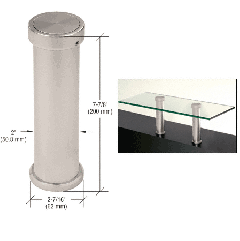 CRL Satin Nickel 7-7/8" UV Bonded Vertical Countertop Support