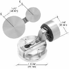 CRL UV Round Glass-to-Glass Hinge