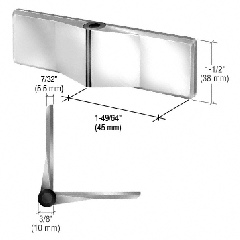 CRL Polished Stainless UV Bonded Glass-to-Glass Hinge