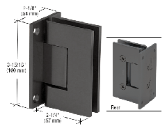 CRL Matte Black Vienna 037 Series Wall Mount Hinge