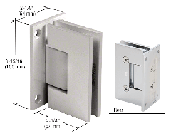 CRL Satin Nickel Vienna 037 Series Wall Mount Hinge