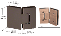 CRL Oil Rubbed Bronze Vienna 045 Series 135 Degree Glass-to-Glass Hinge