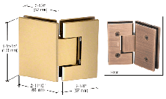 CRL Brushed Bronze Vienna 045 Series 135 Degree Glass-to-Glass Hinge