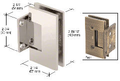 CRL Polished Nickel Vienna 074 Series Short Back Plate Wall Mount Hinge