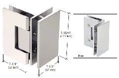 CRL Polished Nickel Vienna 092 Series 90 Degree Glass-to-Glass Hinge