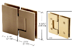 CRL Brushed Bronze Vienna 180 Series Glass-to-Glass Hinge